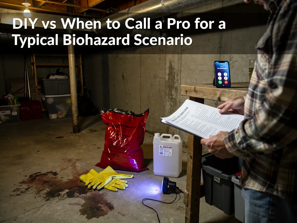 DIY vs When to Call a Pro for a Typical Biohazard Scenario